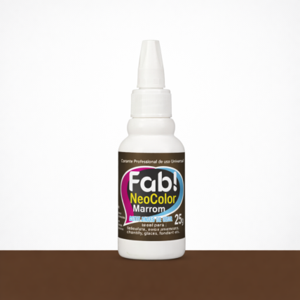 Corante Alimentício Neocolor Marrom Fab Corante 25g para Confeitaria Profissional Chocolandia