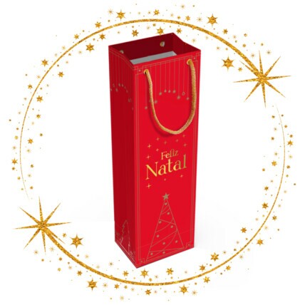 Sacola para Presente Natal Encantado Ideia – Kit 10 Unidades, Embalagem Temática para Presentes | Chocolândia