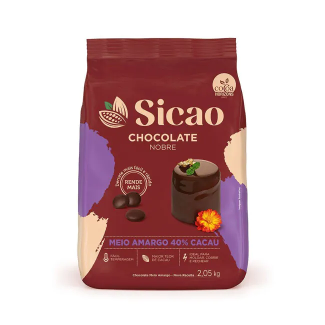 Chocolate Nobre Meio Amargo em Gotas Sicao 2,05kg