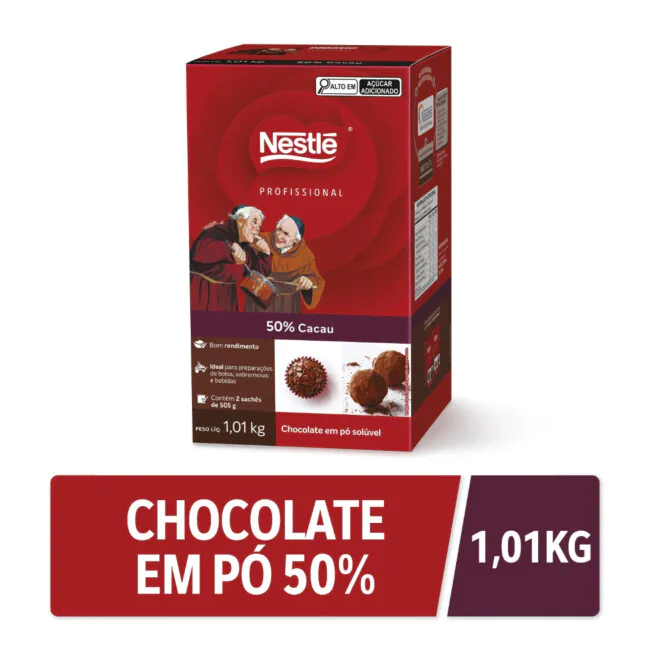 Chocolate em Pó Nestlé Dois Frades 50% Cacau 1,01kg