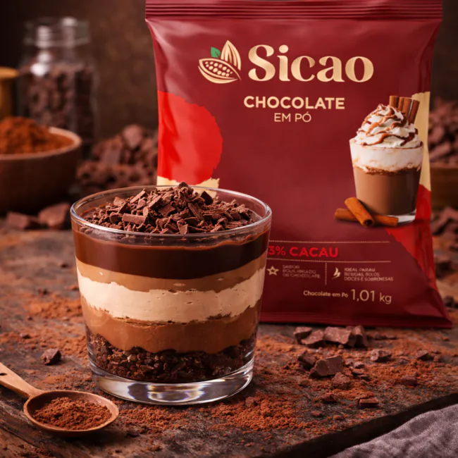 Chocolate em Pó 33% Sicao 1,01kg | Chocolândia
