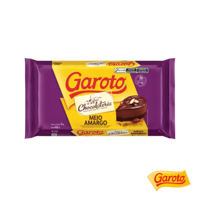Chocolate Meio Amargo Garoto 2,1kg | Chocolândia