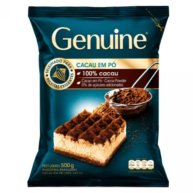 Cacau em Pó 100% Genuine 500g | Chocolândia