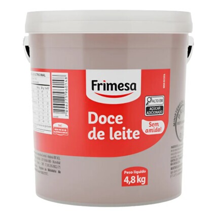Doce de Leite Tradicional Frimesa 4,8kg para Confeitaria e Sobremesas – Chocolândia