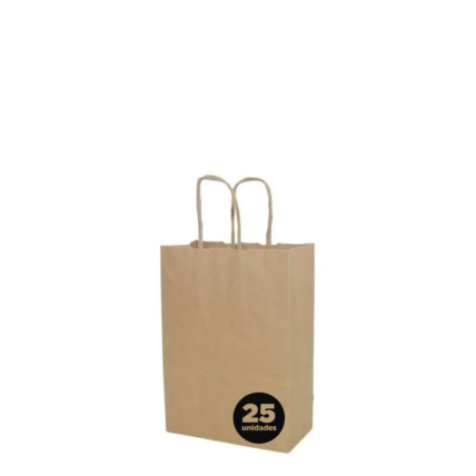 Sacola Kraft Lisa Vinco 21x15x8cm 25un Pp