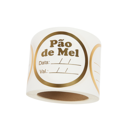 Etiqueta Pão de Mel Data e Validade Decorart 100un