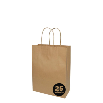 Sacola Kraft Lisa Vinco 26x21x9cm 25un P