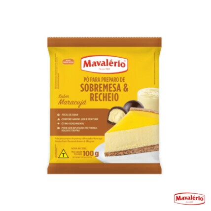 Pó para Preparo de Sobremesa e Recheio Maracujá Mavalério 100g Chocolândia