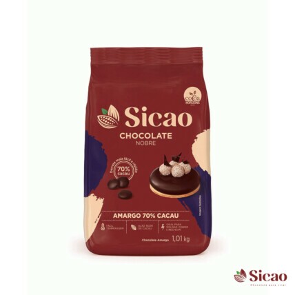 Chocolate em Gotas Meio Amargo 70% Cacau Nobre Sicao 1,01kg