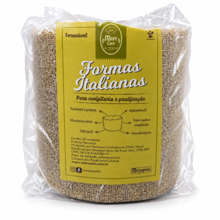 Forma de Papel para Panetone 500g Marcpan com 20 Unidades Forneável | Chocolandia