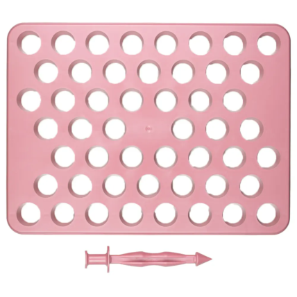 Placa Porcinadora com Empurrador 2 em 1 Bluestar 15g Rosa Bebê