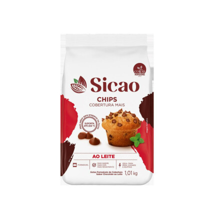 COBERTURA FRACIONADA FORNEÁVEL CHIPS AO LEITE SICAO 1,01KG