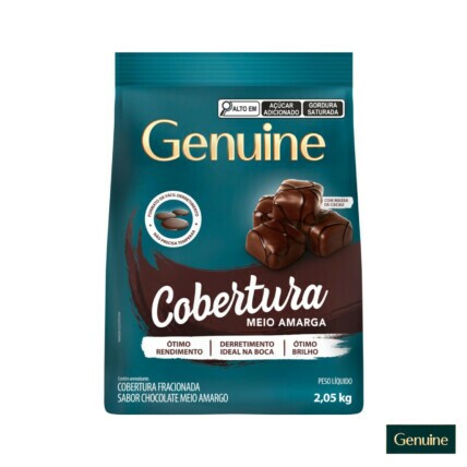 Cobertura Fracionada em Moedas Meio Amargo Genuine 2,05kg