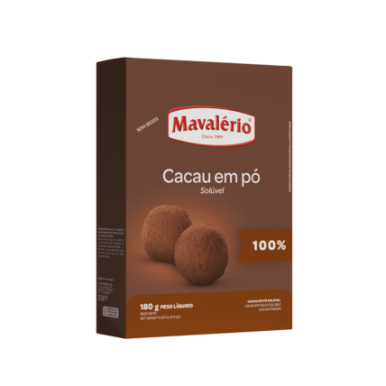 Cacau em Pó 100% Cacau Alcalino Mavalério 180g