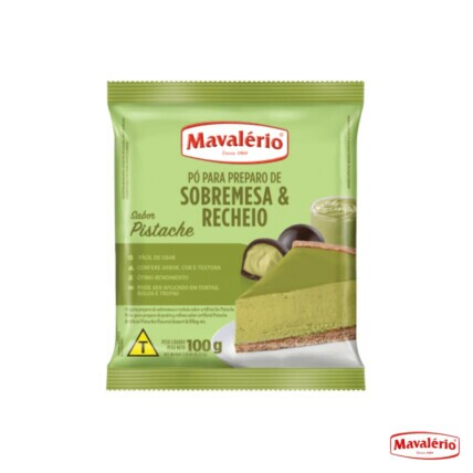 Pó para Preparo de Sobremesa e Recheio Pistache Mavalério 100g Chocolândia
