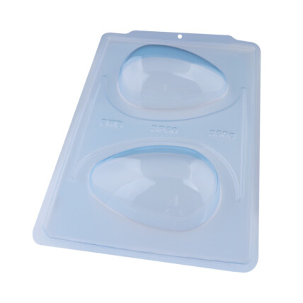 Forma de Acetato com Silicone Especial Ovo de Páscoa Liso 350g BWB para Chocolateria Profissional Chocolandia