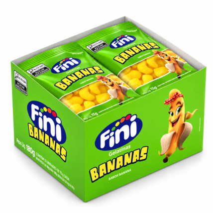 Bala de Gelatina Bananas Fini 12x15g