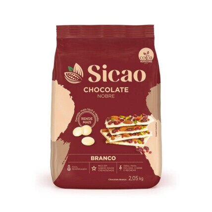 Chocolate Nobre Branco em Gotas Sicao 2,05kg