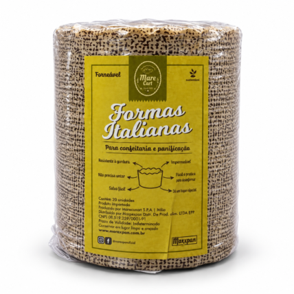 Forma de Papel para Mini Panetone 100g Marcpan com 20 Unidades Forneável | Chocolandia
