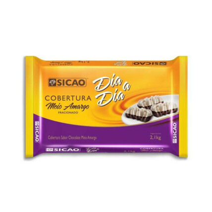 COBERTURA FRACIONADA EM BARRA MEIO AMARGO FÁCIL SICAO 2,1KG