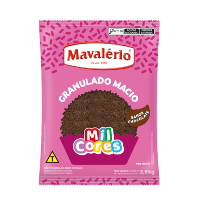 Granulado Macio Sabor Chocolate Mil Cores Mavalério 2,5kg