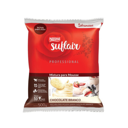 Mistura para Mousse de Chocolate Branco Suflair 500g