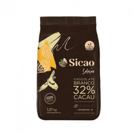 CHOCOLATE EM GOTAS BRANCO SELEÇÃO 32% CACAU SICAO 1,01KG