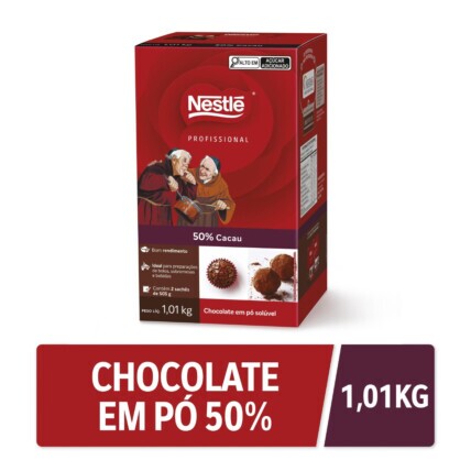 Chocolate em Pó Nestlé Dois Frades 50% Cacau 1,01kg