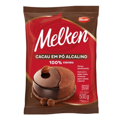 Cacau em Pó Alcalino Melken 100% Cacau 500g