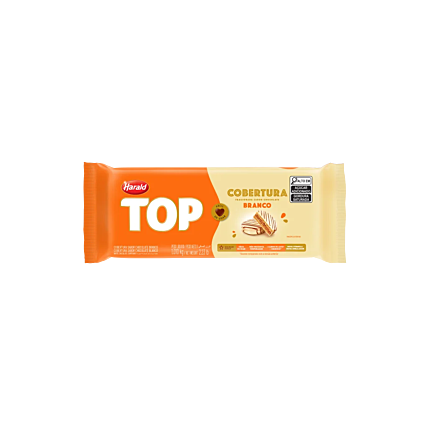 Cobertura de Chocolate Branco em Barra Top Harald 1,01kg