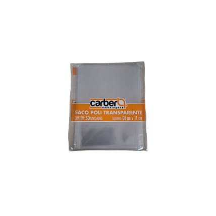 Saco Poli Transparente 8cmx11cm 50un Carber