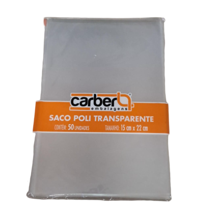 Saco Poli Transparente15cmx22cm 50un Carber