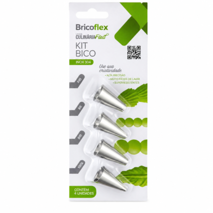 Kit Bico Inox com 4 Peças Lemi Un