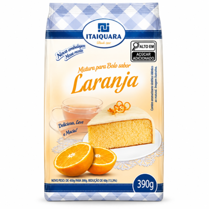 Mistura para Bolo de Laranja Itaiquara 390g Fácil Preparo Chocolandia
