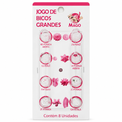 Kit Bicos Grandes Plastico Mago 8un