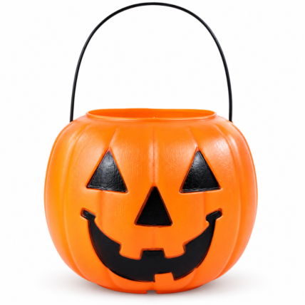 Baldinho Abóbora Happy Halloween Cromus 18cm para Doces 1un Chocolandia