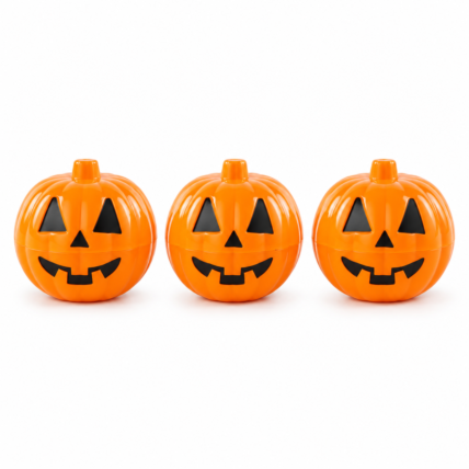 Porta Doces Abóboras Halloween Cromus Kit com 3 Unidades Chocolandia