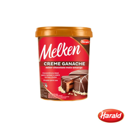 Creme Ganache Sabor Chocolate Meio Amargo Harald 1kg Pronto para Uso – Chocolândia