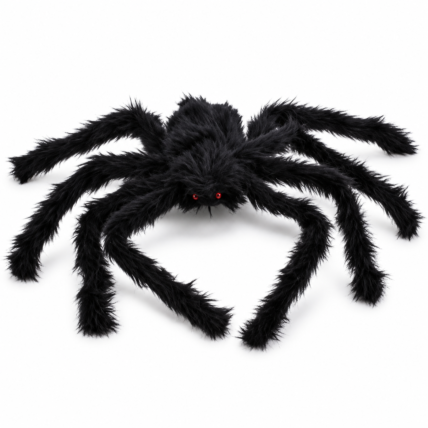 Aranha Decorativa Preta Peluda para Halloween Silver Chocolandia