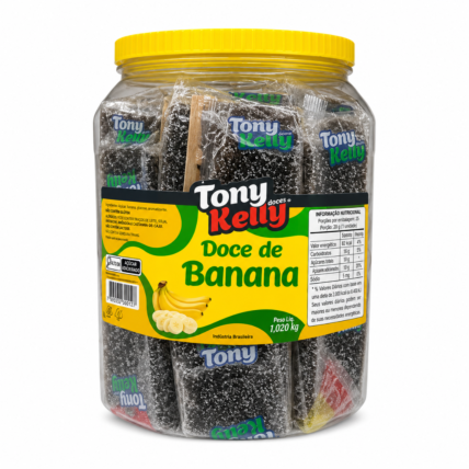 Doce de Banana Tony Kelly Pote 20 Unidades Doce Tradicional de Fruta Chocolandia