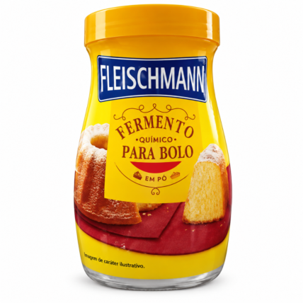 Fermento Químico em Pó Fleischmann para Bolos 250g Chocolandia