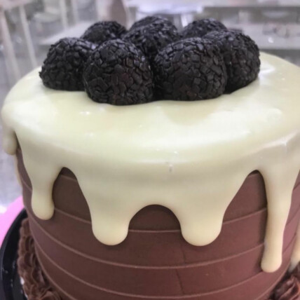 Aula Prática de Bolo Espatulado com Ganache 