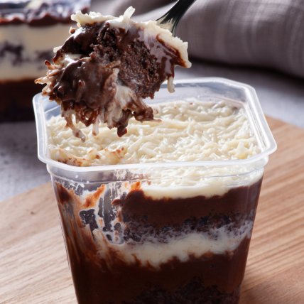 Bolo no Pote + Bolo Gelado Embrulhado 