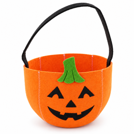 Bolsinha Abóbora Halloween Laranja 20,5cm 1un Cromus Chocolandia