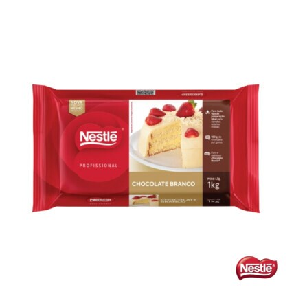 Chocolate em Barra Branco Nestlé 1kg para Confeitaria, Sobremesas e Uso Profissional – Chocolândia