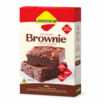 Mistura para Brownie e Petit Gateau Diet Zero Lactose Lowçucar 150g | Chocolandia