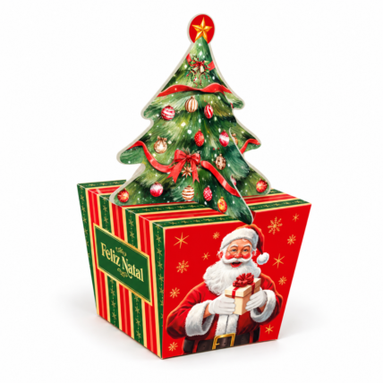 Embalagem Caixa Árvore de Natal para Doces e Lembrancinhas Feliz Natal 10un Ideia Chocolandia