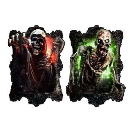 Cartaz Decorativo Halloween Caveira e Terror Regina 2 Unidades Chocolandia