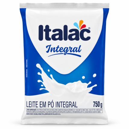 Leite em Pó Integral Italac Sachê 750g para Bebidas e Receitas | Chocolandia