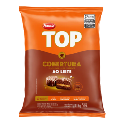 Cobertura de Chocolate Ao Leite em Gotas Top Harald 1,01kg
